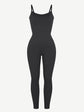 Wholesale High Stretchy Seamless Sling Tummy Control Jumpsuit Removable cup pads