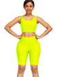 Wholesale Well-Suited Jacquard High Waist Crop Sports Suit For Female Runner