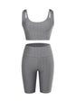 Wholesale Well-Suited Jacquard High Waist Crop Sports Suit For Female Runner